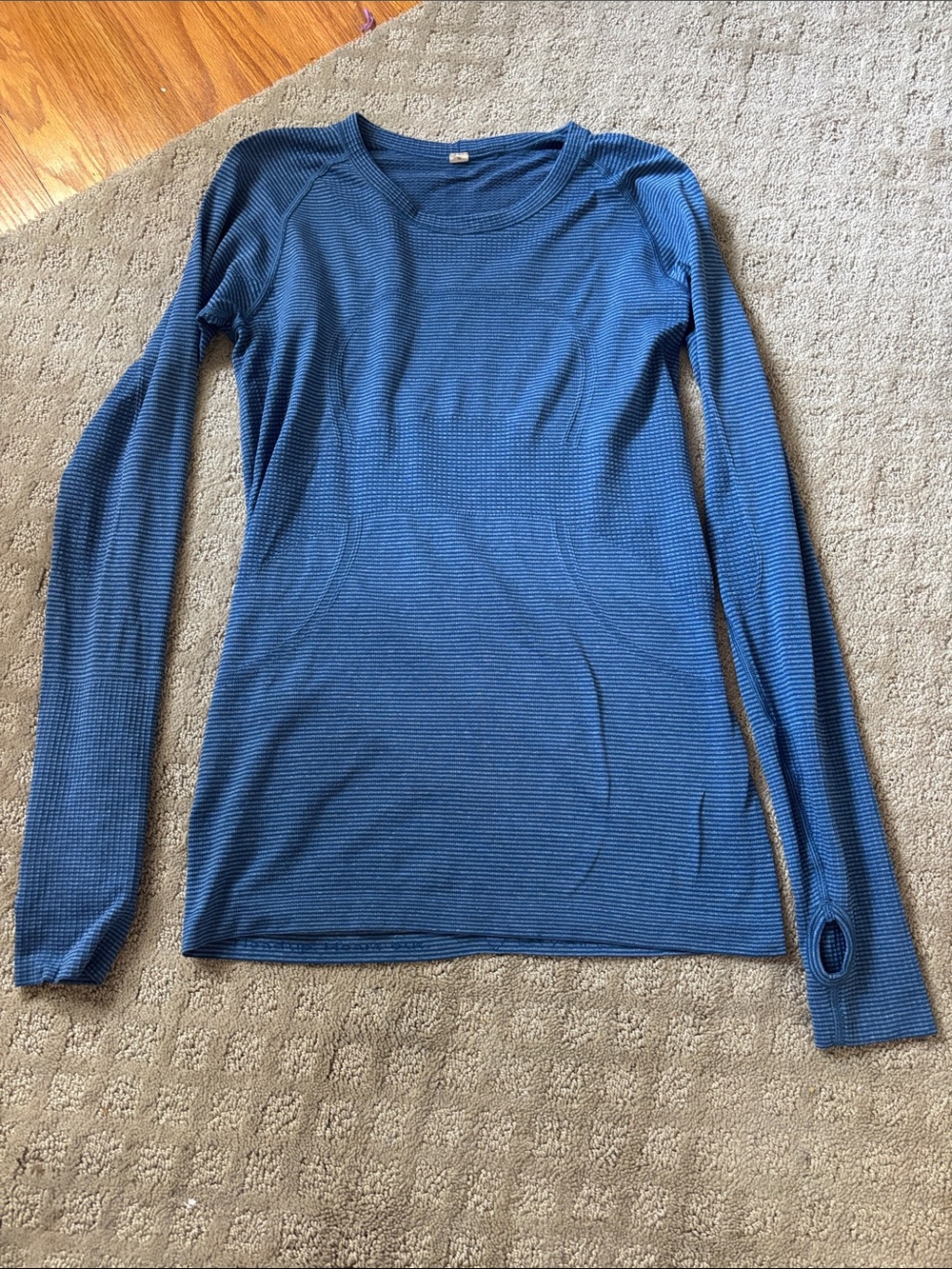 Lululemon Swiftly Blue Long Sleeve Top Hip Length